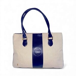 Roberta di Camerino  Leather and Canvas Tote